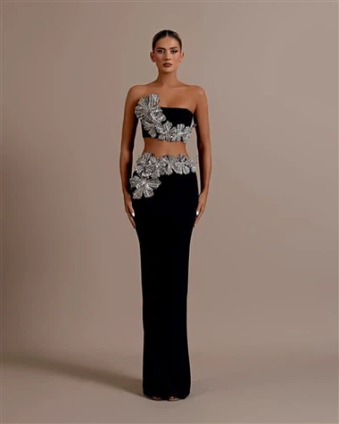 سوداء سوداء اثنين - قطعة ماكسي مجموعة